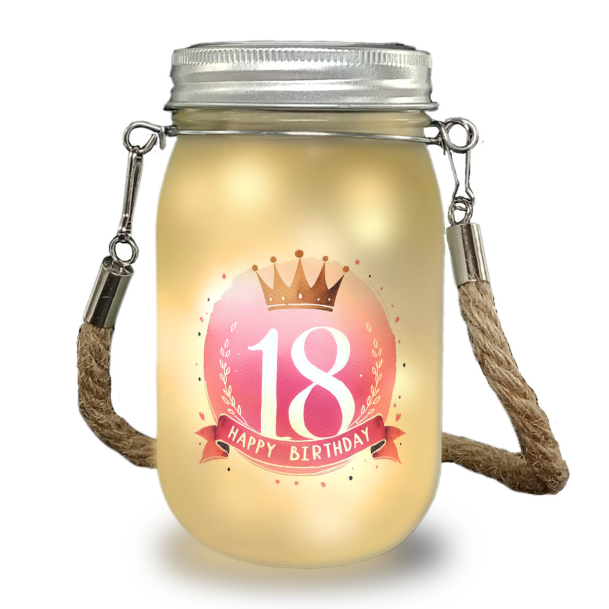 Happy Birthday 18 Krone Solarlicht