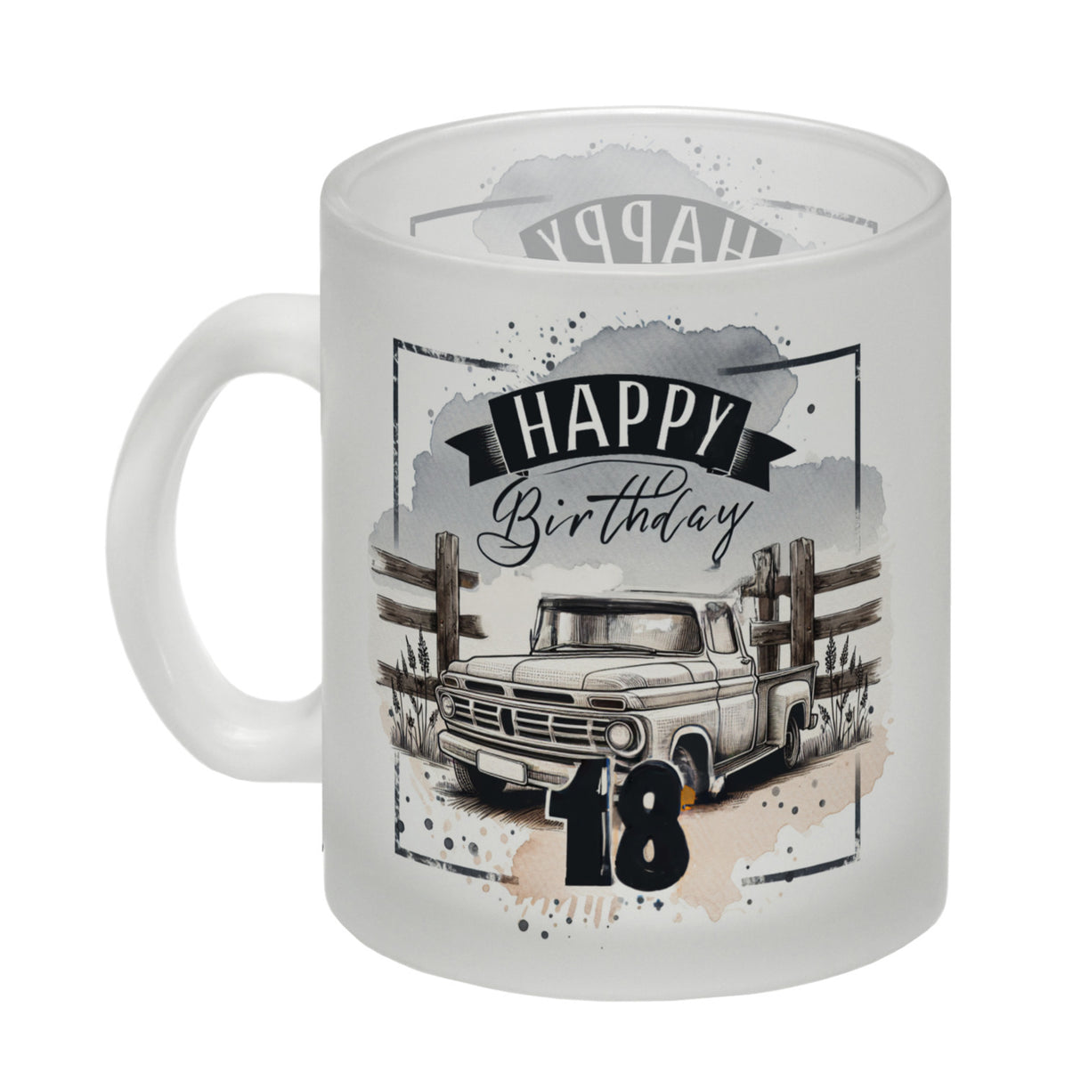 Happy Birthday 18 Auto Kaffeebecher