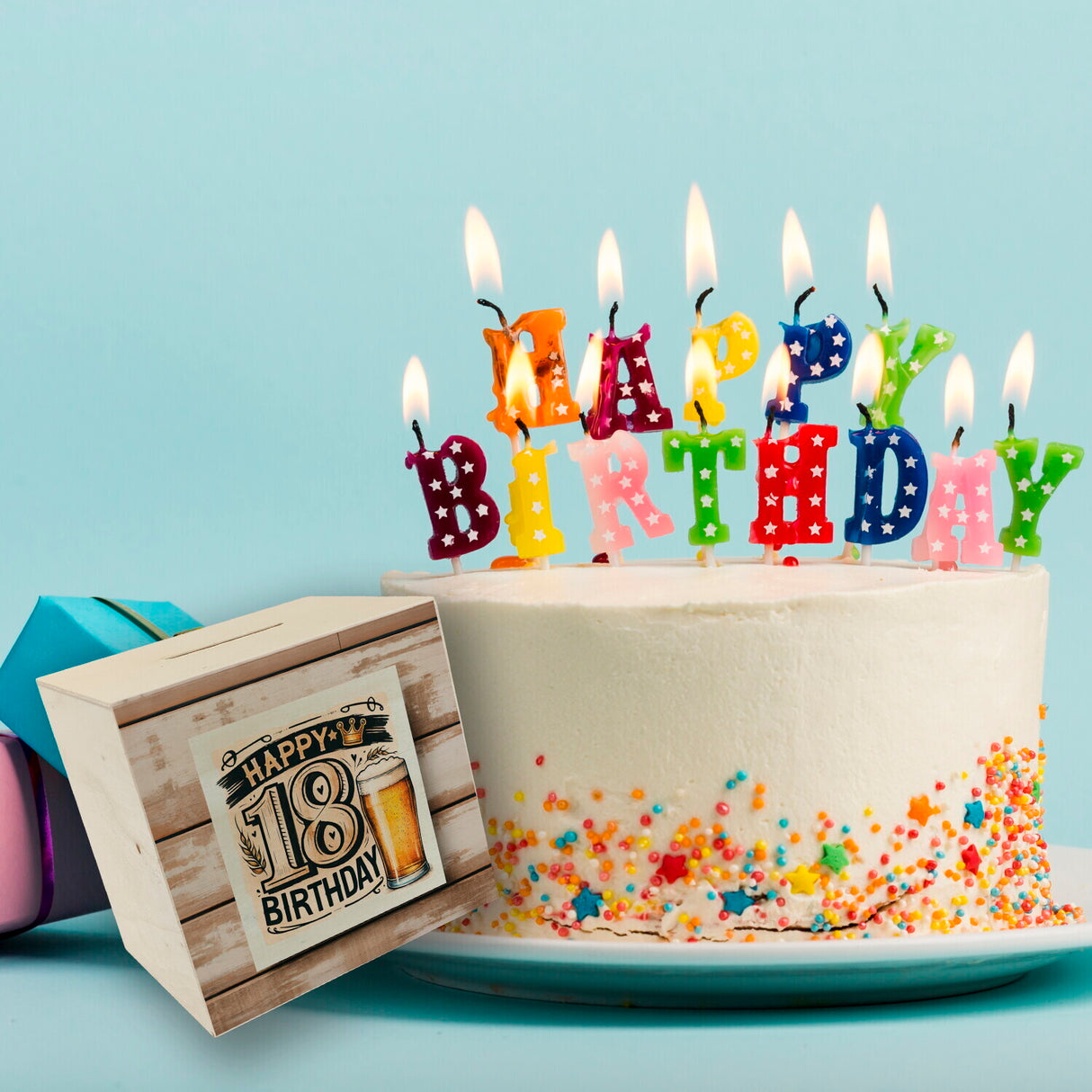 18. Geburtstag Bier Spardose mit Spruch Happy Birthday 18