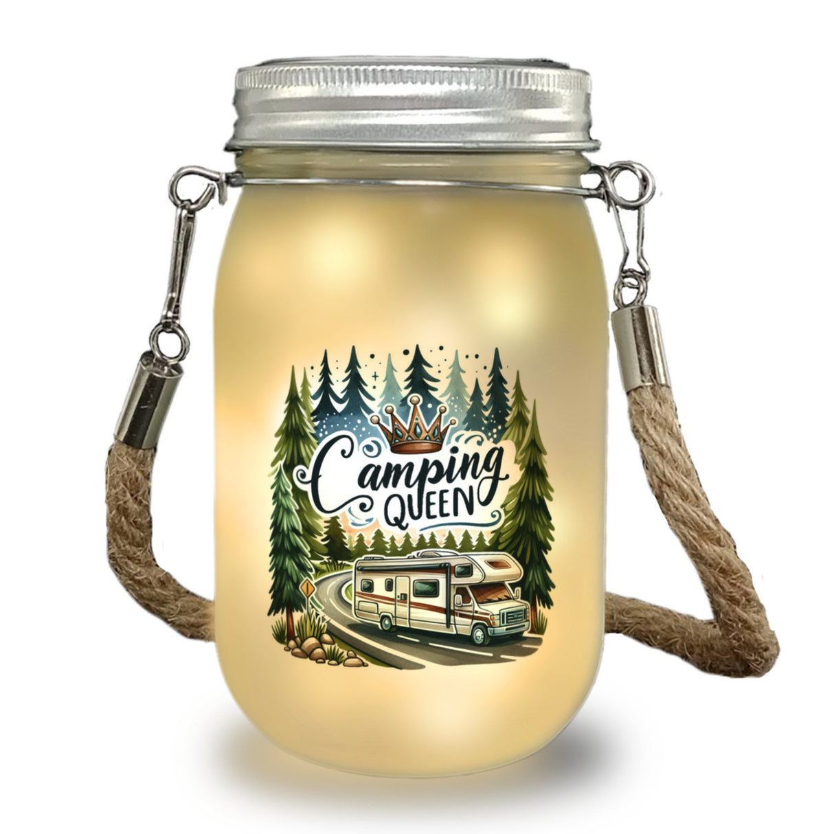 Wohnmobil Solarlicht mit Spruch Camping Queen