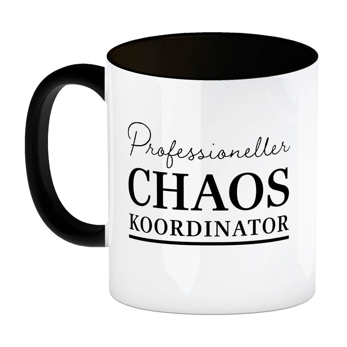 Chef Kaffeebecher mit Spruch Professioneller Chaos Koordinator