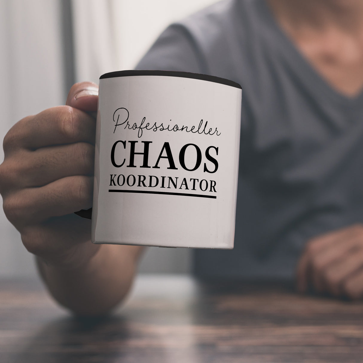 Chef Kaffeebecher mit Spruch Professioneller Chaos Koordinator