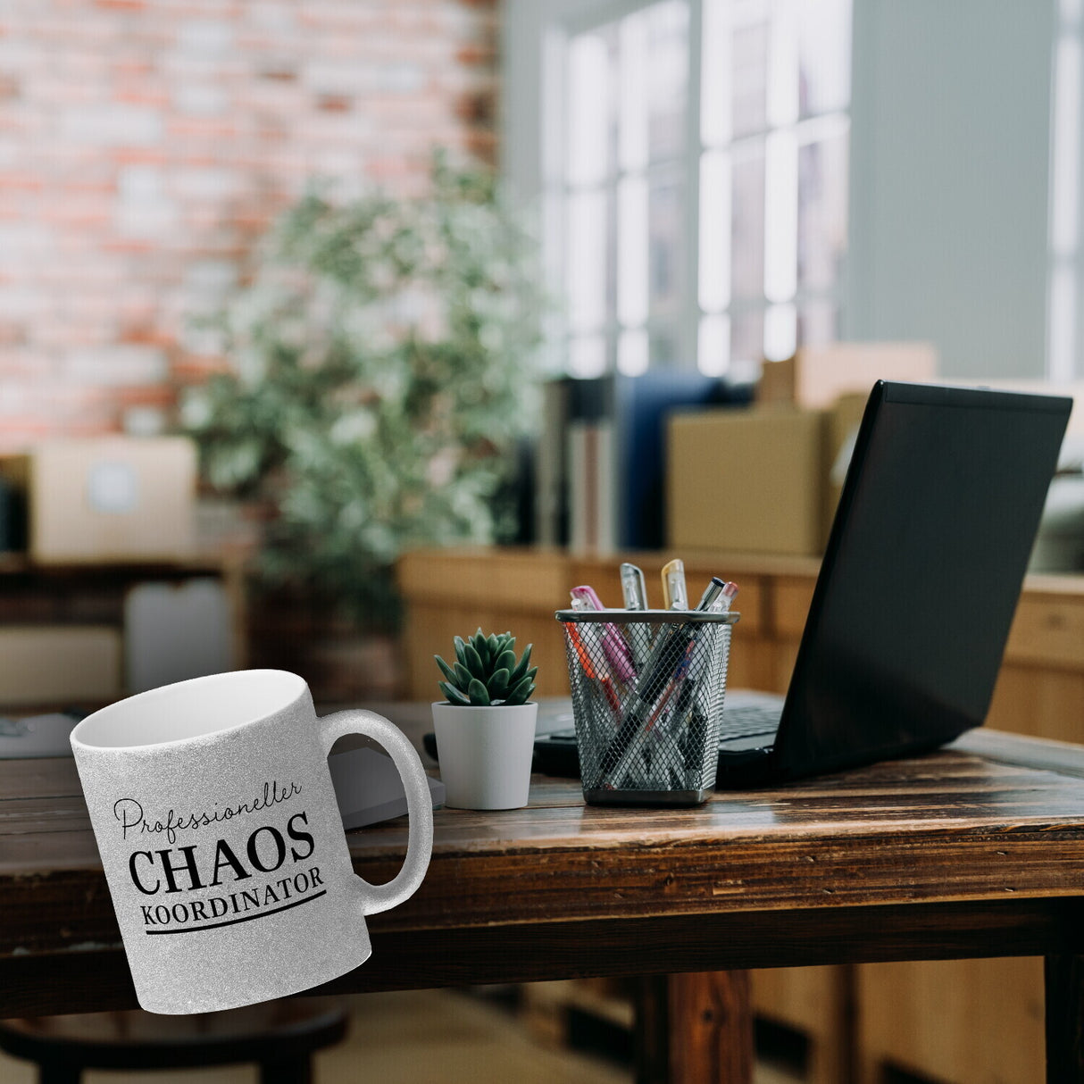 Chef Kaffeebecher mit Spruch Professioneller Chaos Koordinator