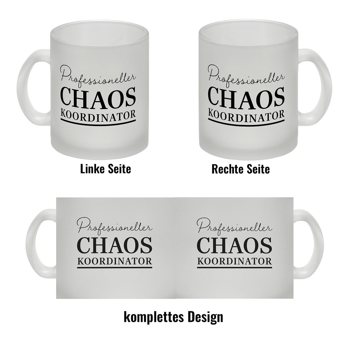 Chef Kaffeebecher mit Spruch Professioneller Chaos Koordinator