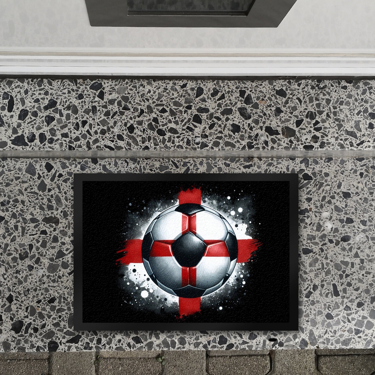 Fußball Englische Flagge Fußmatte in 35x50 cm