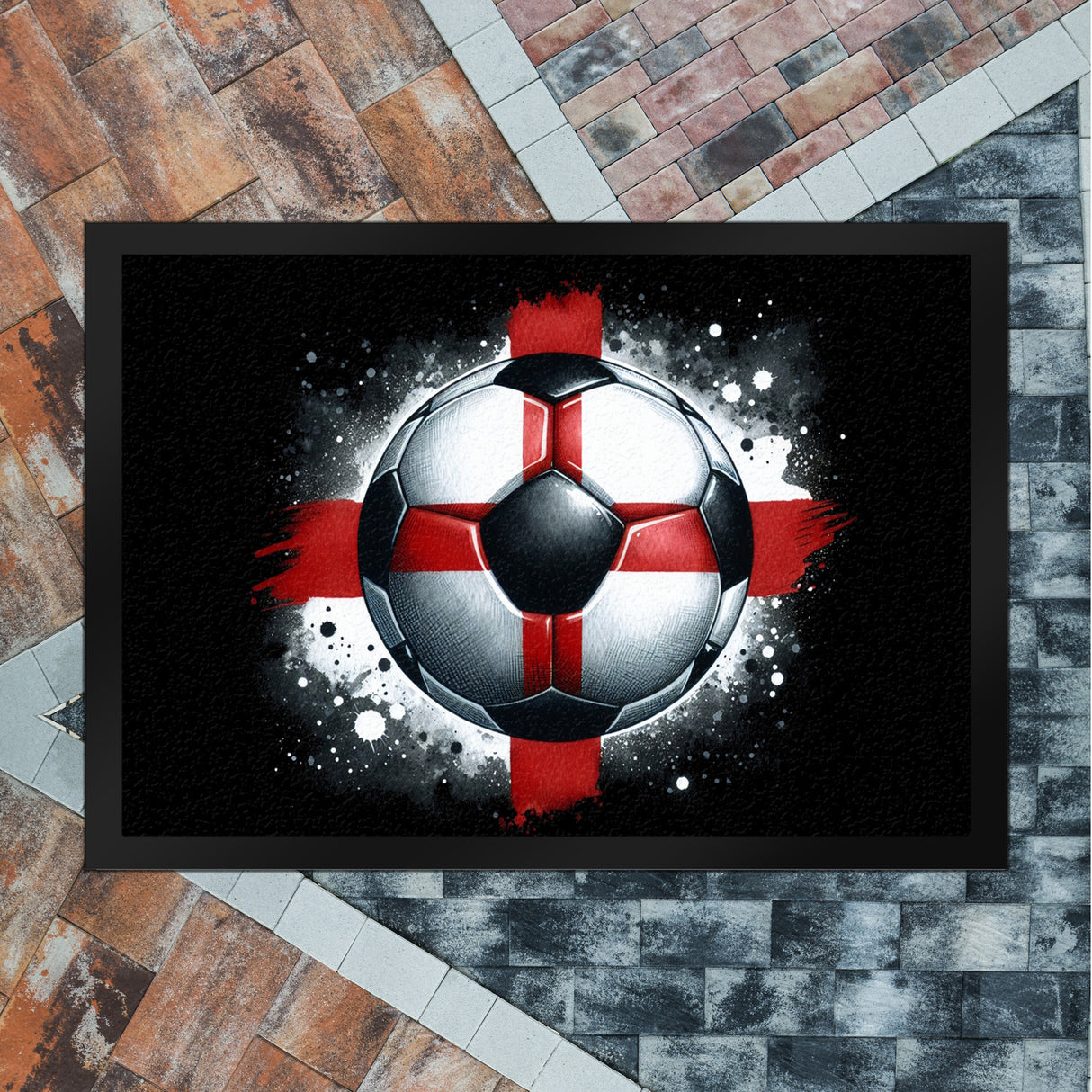 Fußball Englische Flagge Fußmatte in 35x50 cm