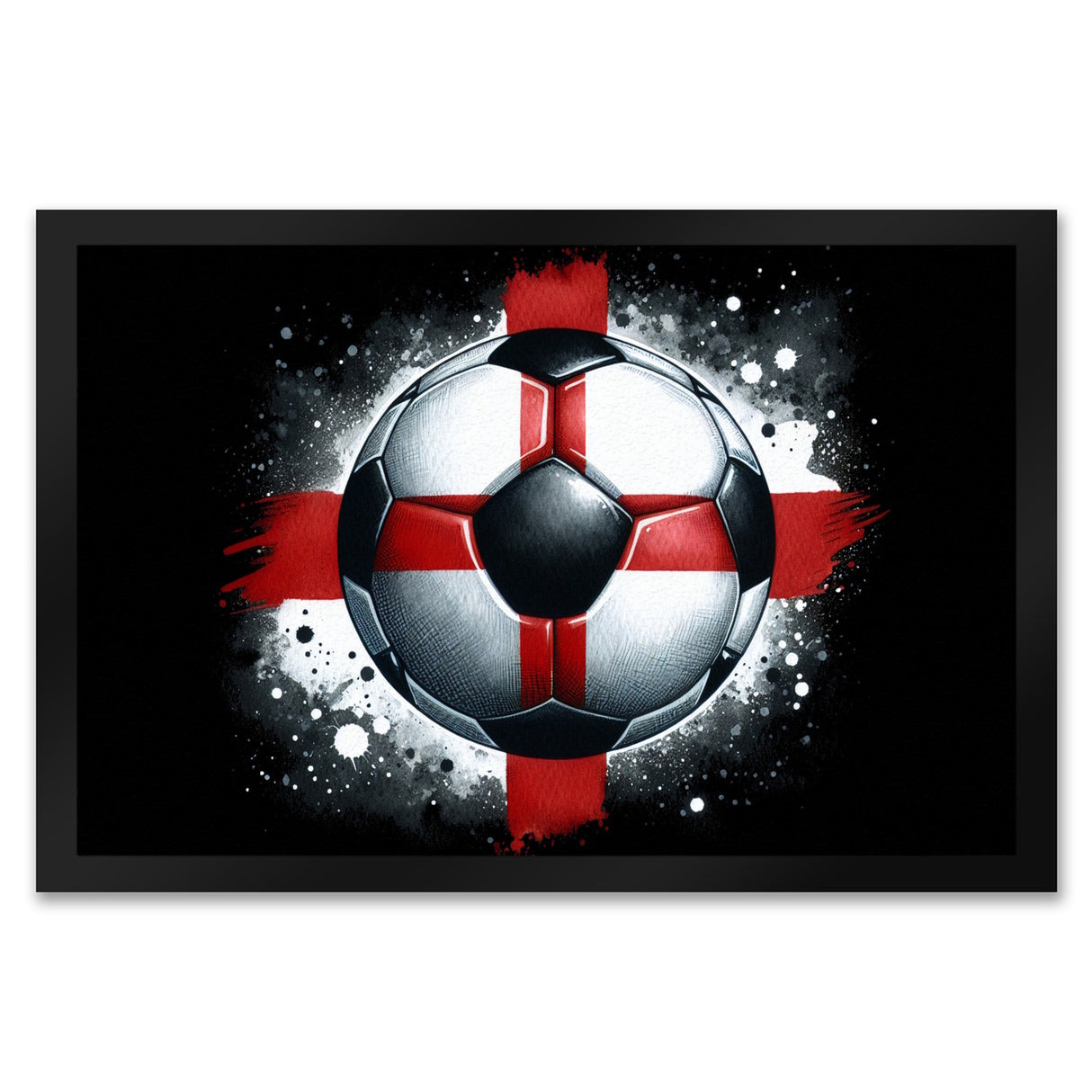 Fußball Englische Flagge Fußmatte in 35x50 cm