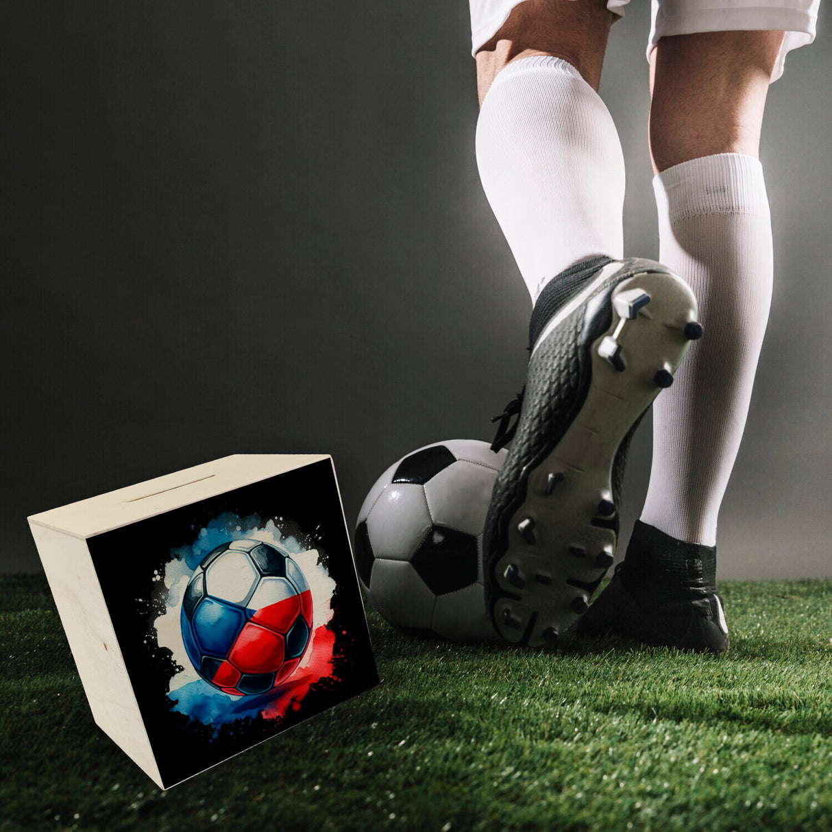 Fußball Tschechien Flagge Spardose