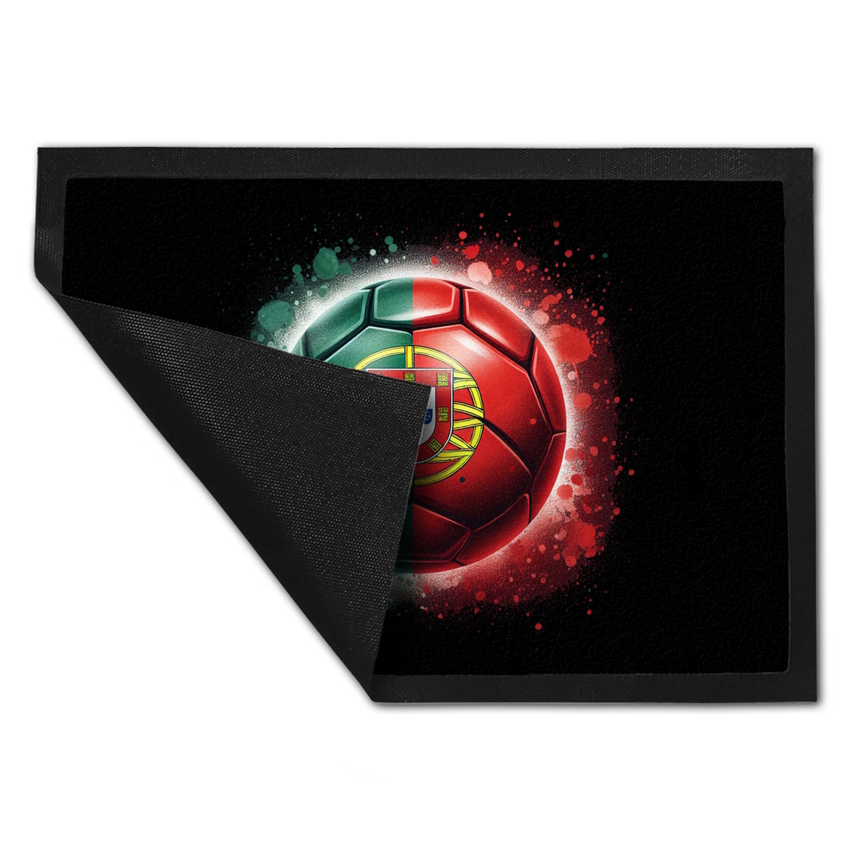 Fußball Portugal Flagge Fußmatte in 35x50 cm