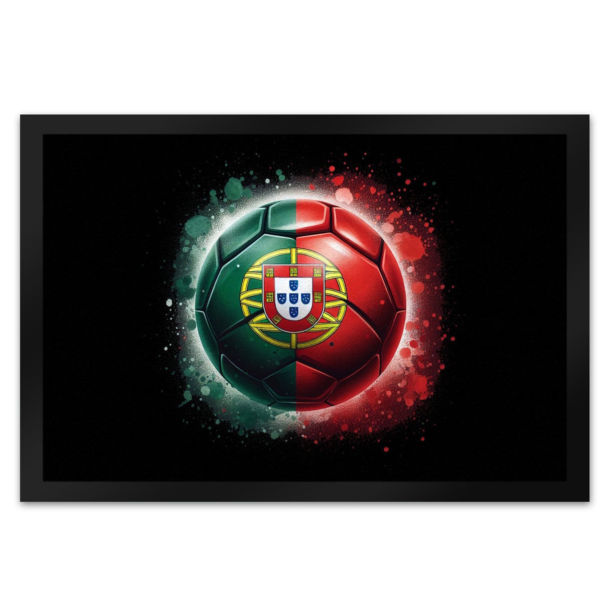 Fußball Portugal Flagge Fußmatte in 35x50 cm