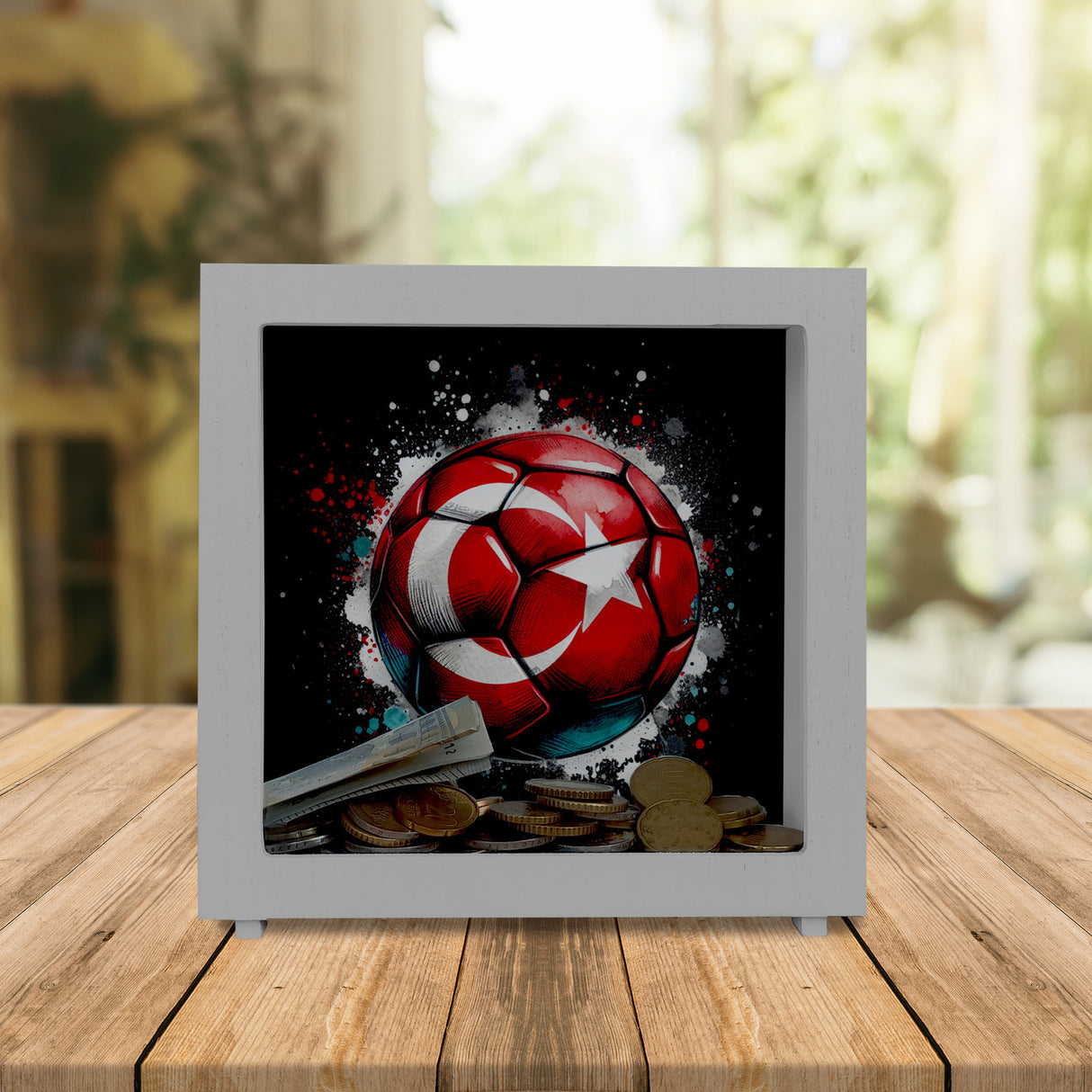 Fußball Türkei Flagge Spardose