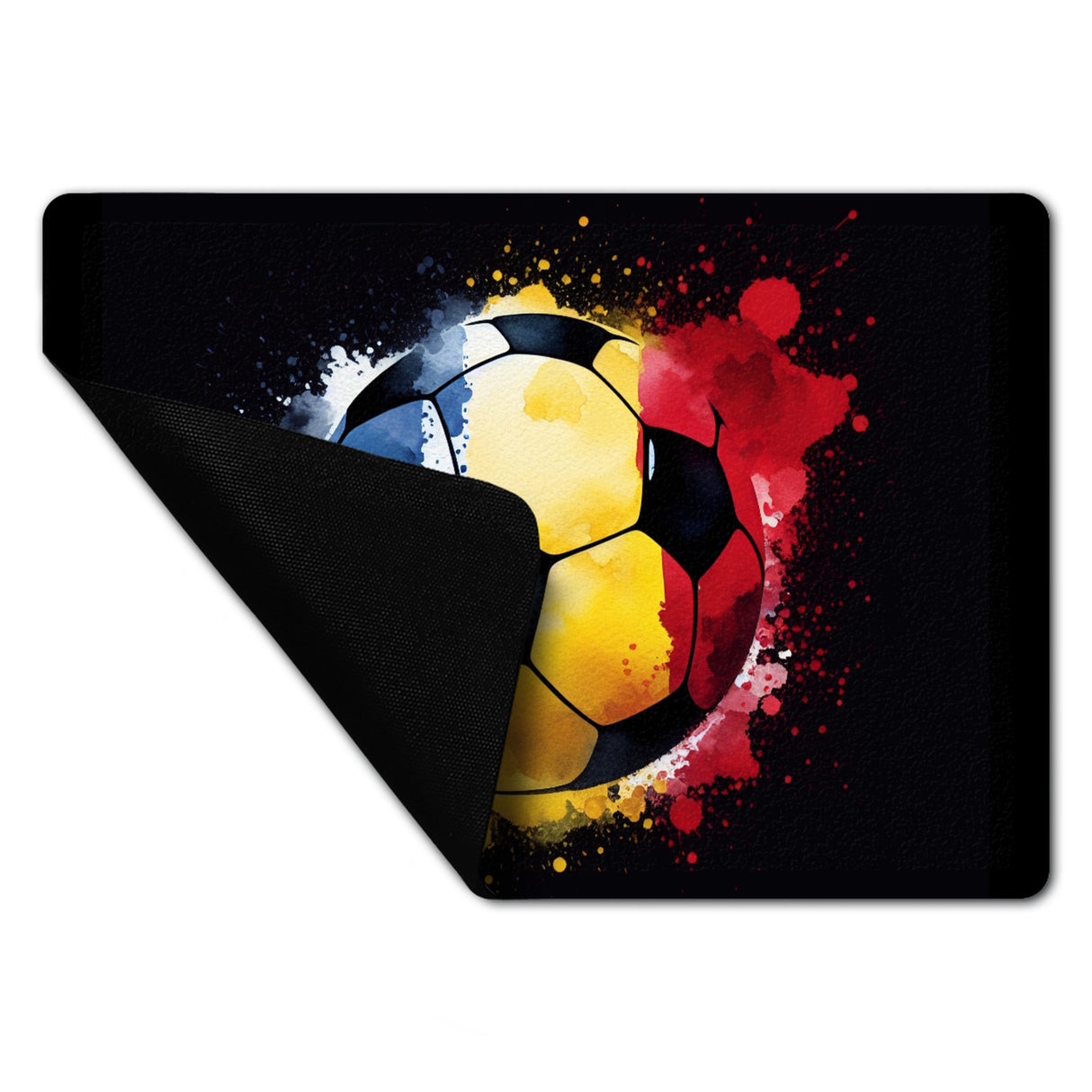 Fußball Rumänien Flagge Fußmatte in 35x50 cm ohne Rand
