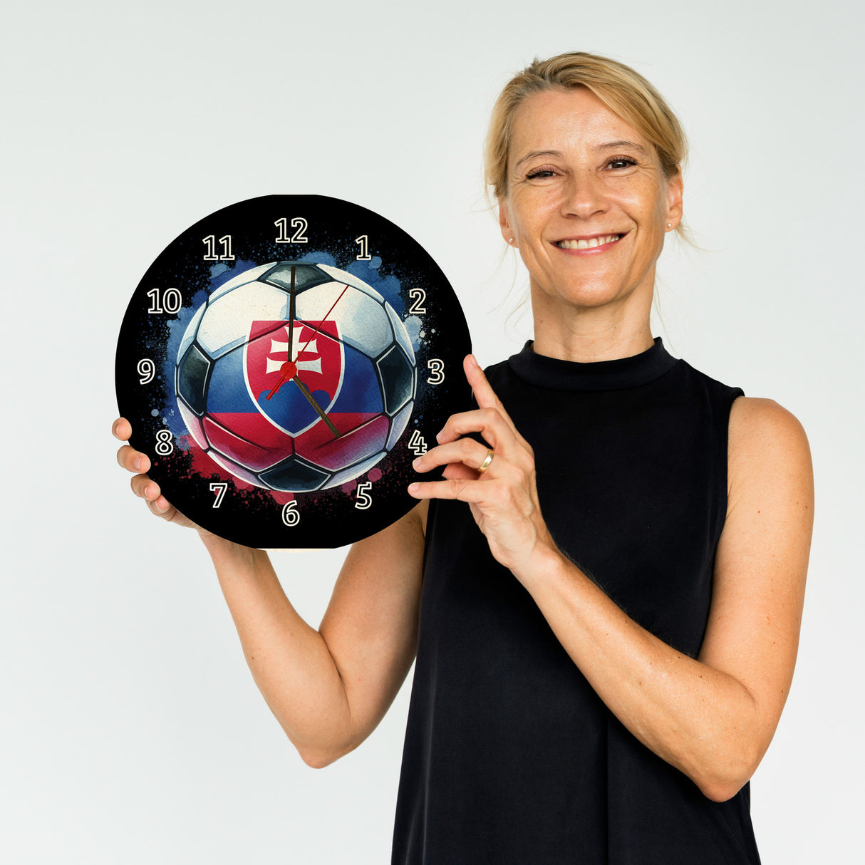 Fußball Slowakei Flagge Wanduhr