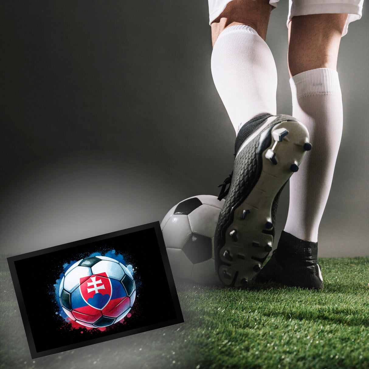 Fußball Slowakei Flagge Fußmatte in 35x50 cm