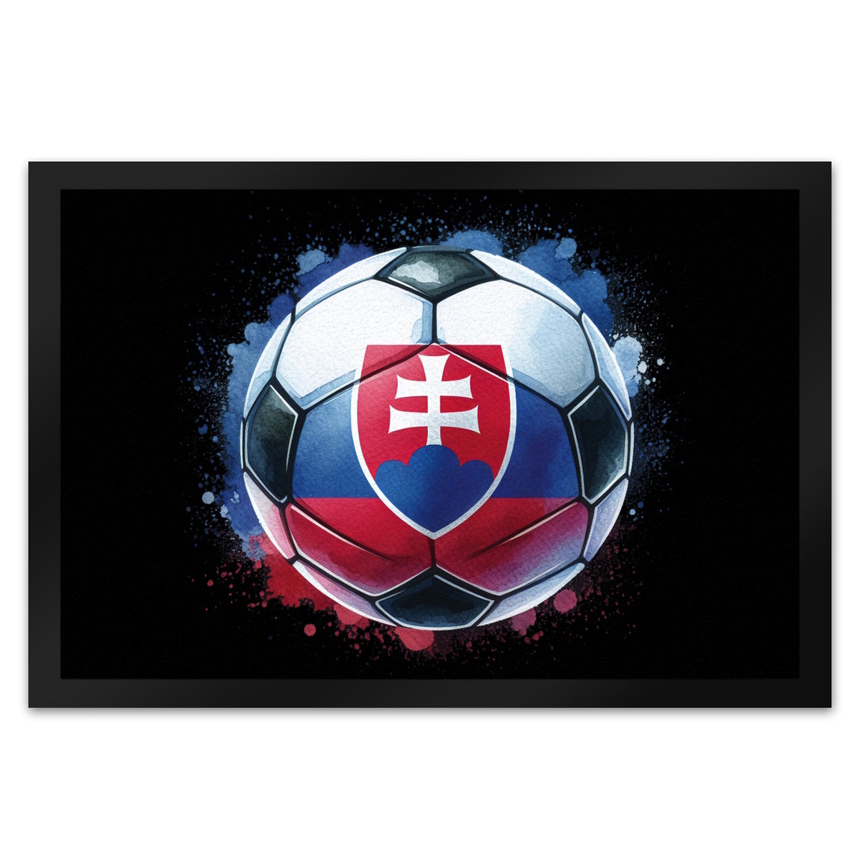 Fußball Slowakei Flagge Fußmatte in 35x50 cm