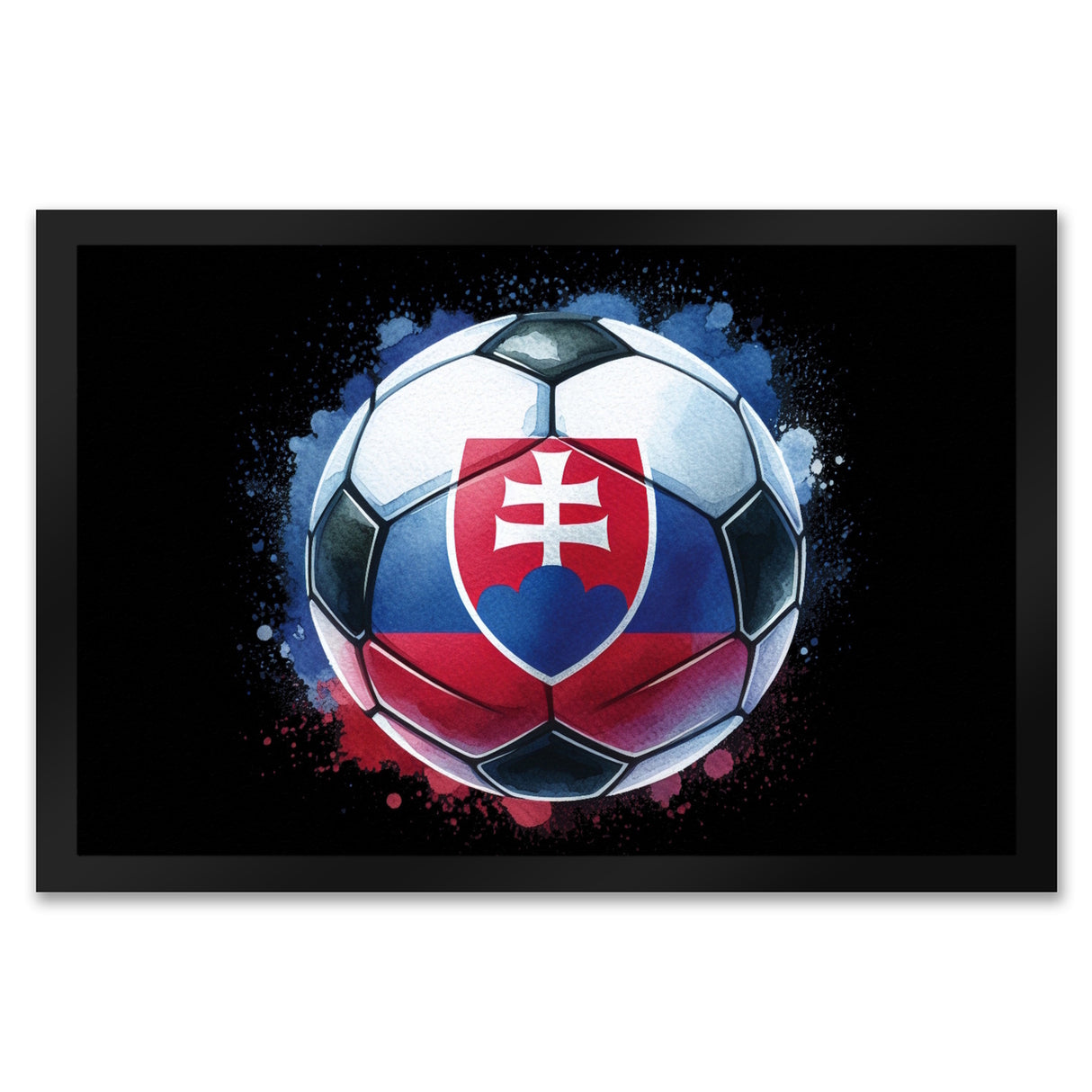 Fußball Slowakei Flagge Fußmatte in 35x50 cm