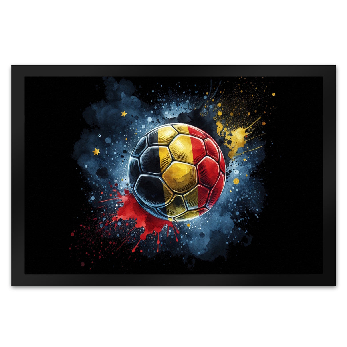 Fußball Belgien Flagge Fußmatte in 35x50 cm
