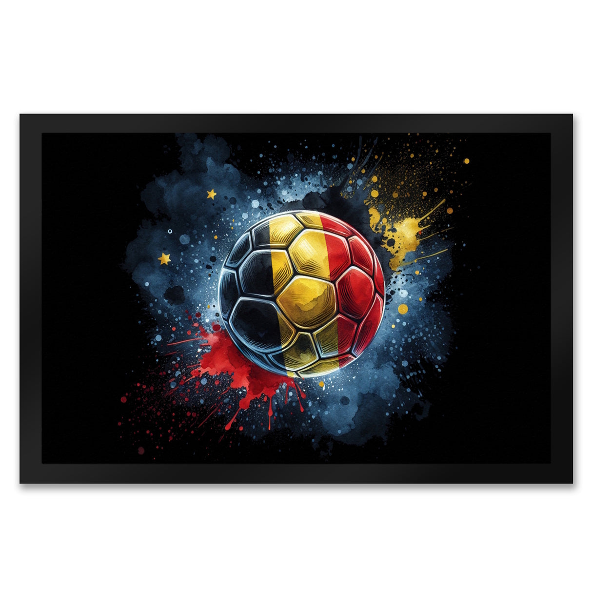 Fußball Belgien Flagge Fußmatte in 35x50 cm