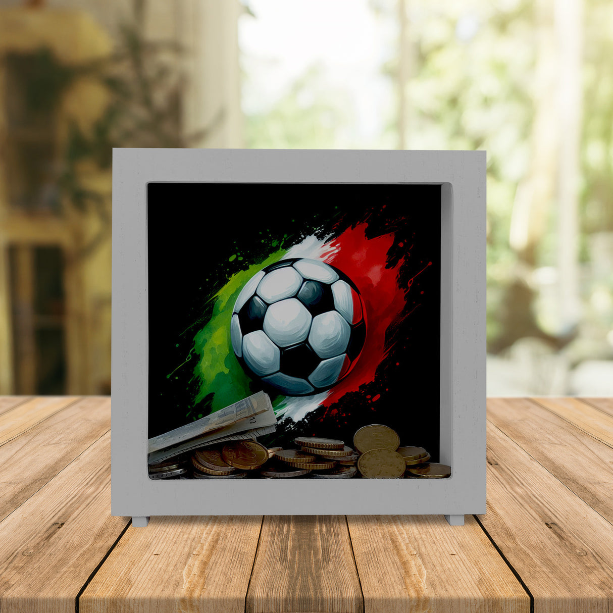 Fußball Italien Flagge Spardose