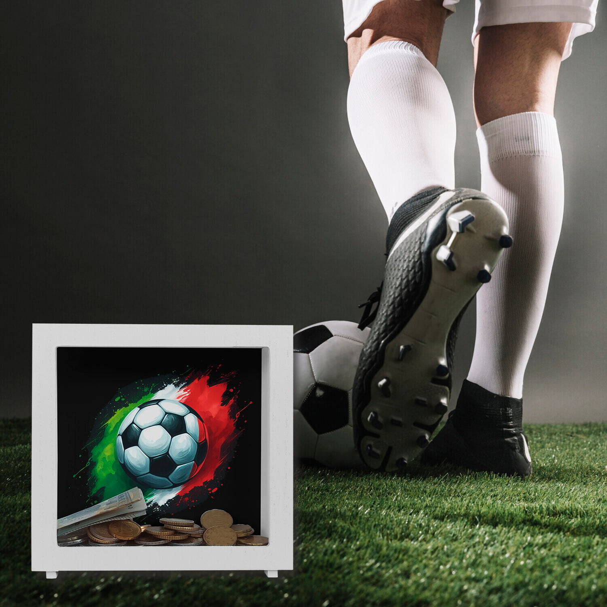 Fußball Italien Flagge Spardose
