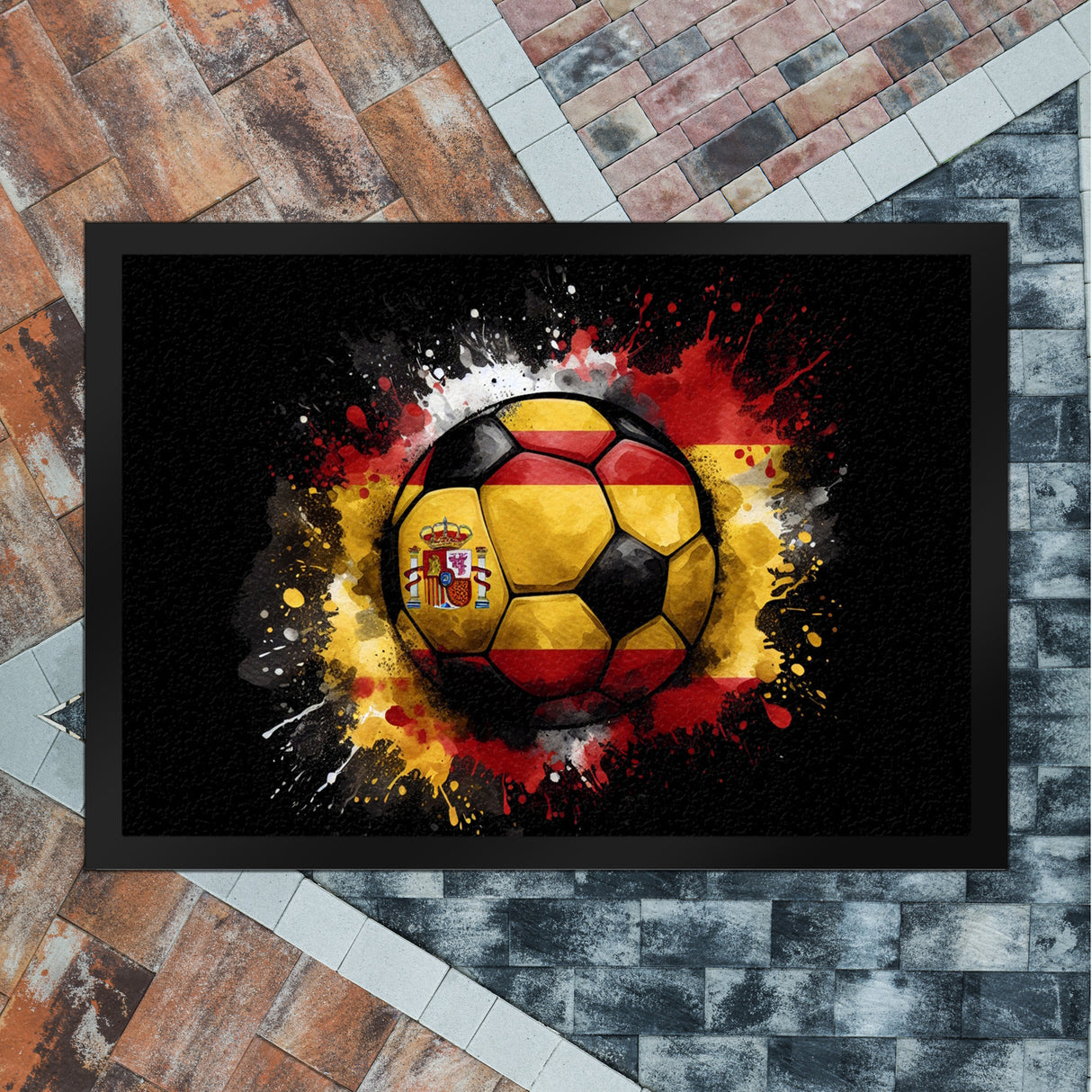 Fußball Spanien Flagge Fußmatte in 35x50 cm