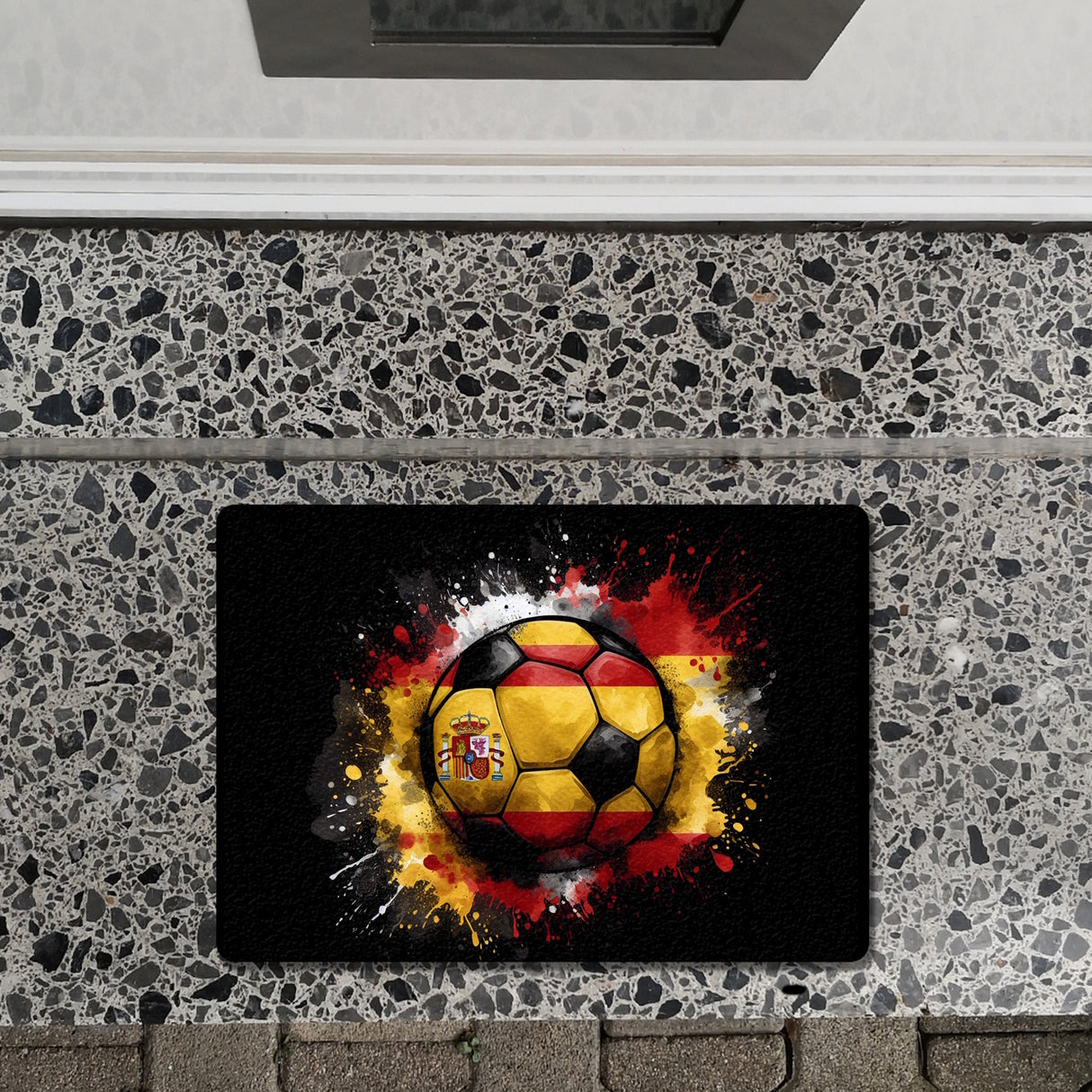 Fußball Spanien Flagge Fußmatte in 35x50 cm ohne Rand