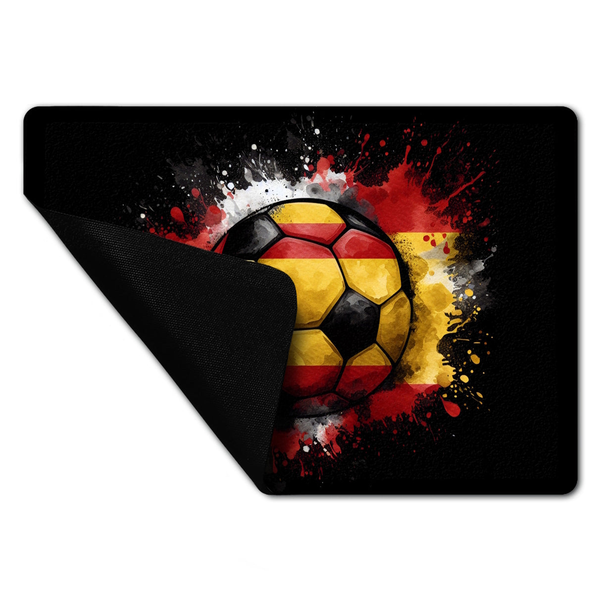 Fußball Spanien Flagge Fußmatte in 35x50 cm ohne Rand