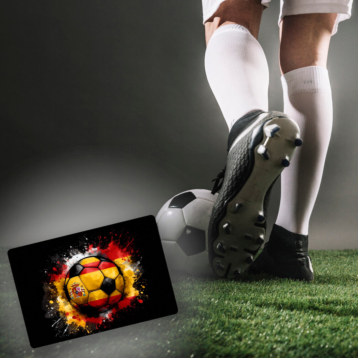 Fußball Spanien Flagge Fußmatte in 35x50 cm ohne Rand
