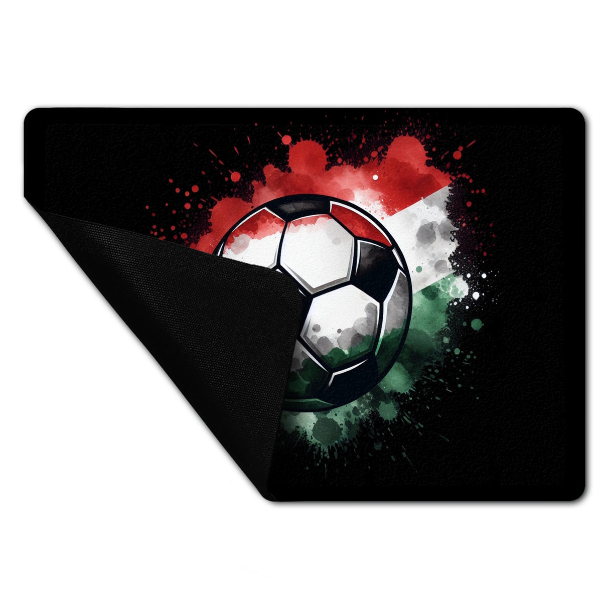Fußball Ungarn Flagge Fußmatte in 35x50 cm ohne Rand
