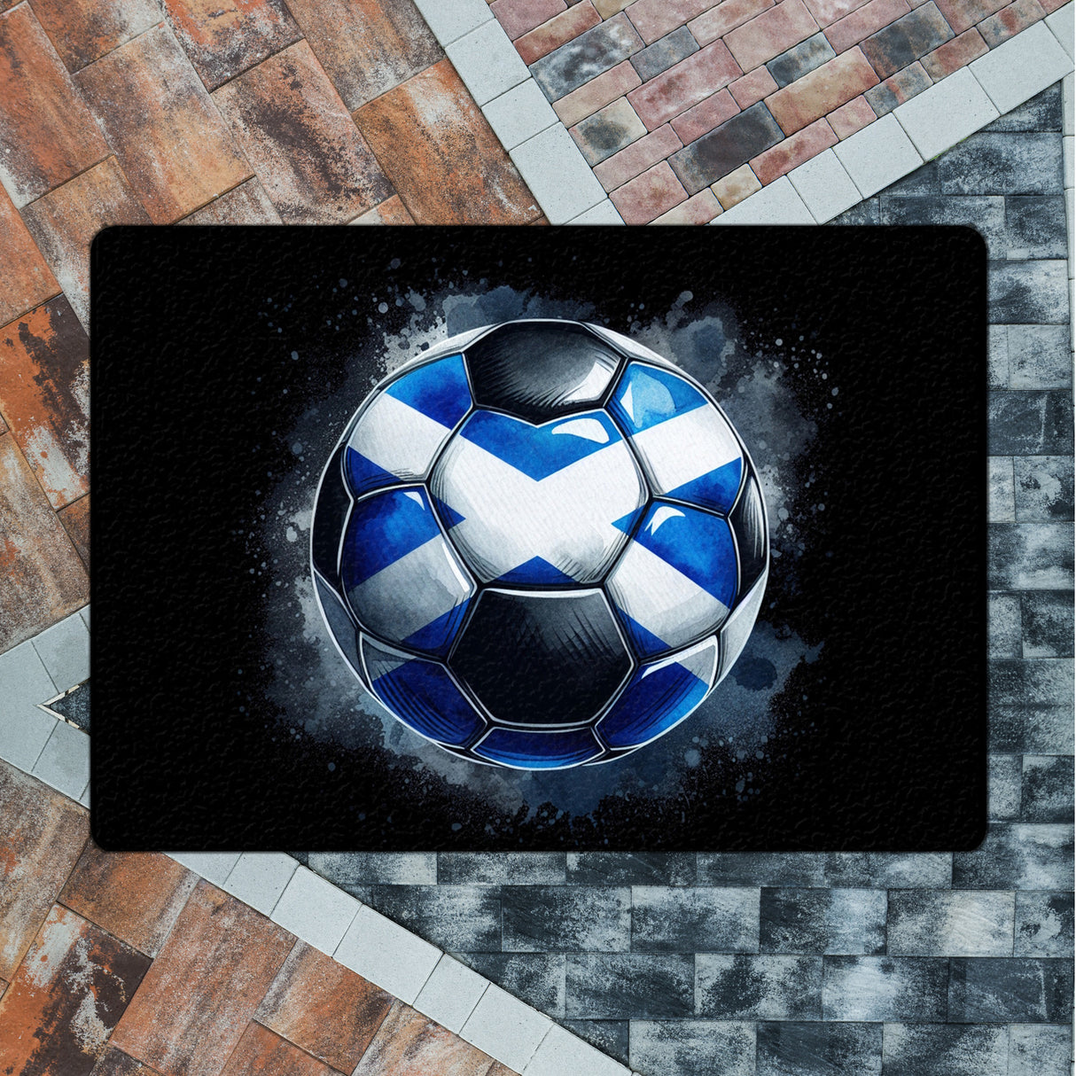 Fußball Schottland Flagge Fußmatte in 35x50 cm ohne Rand