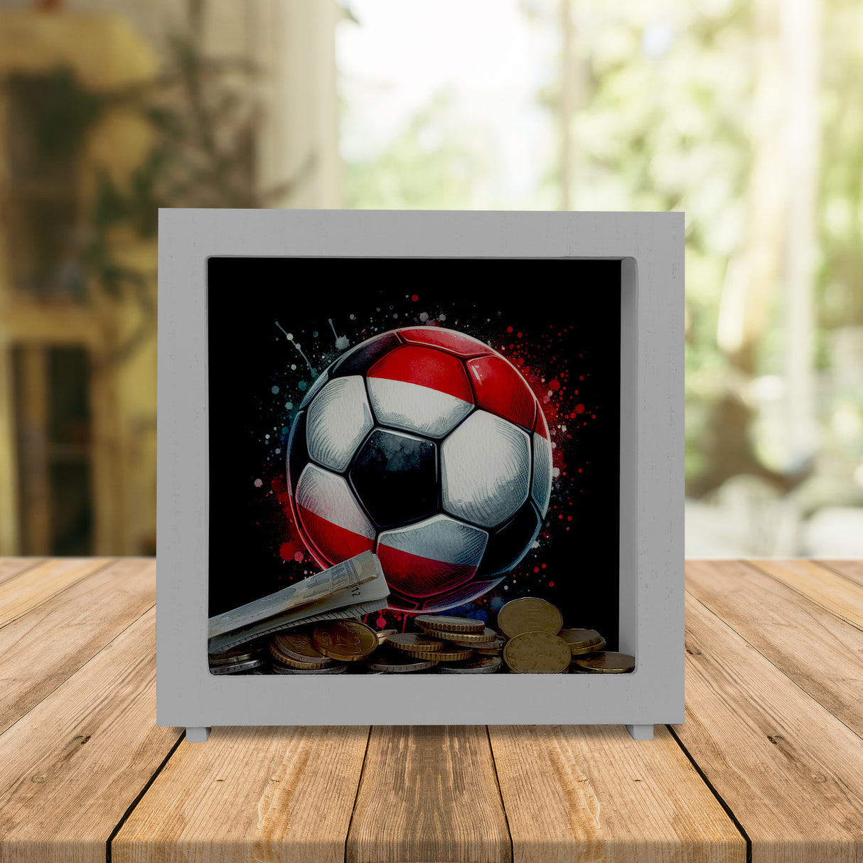 Fußball Österreich Flagge Spardose
