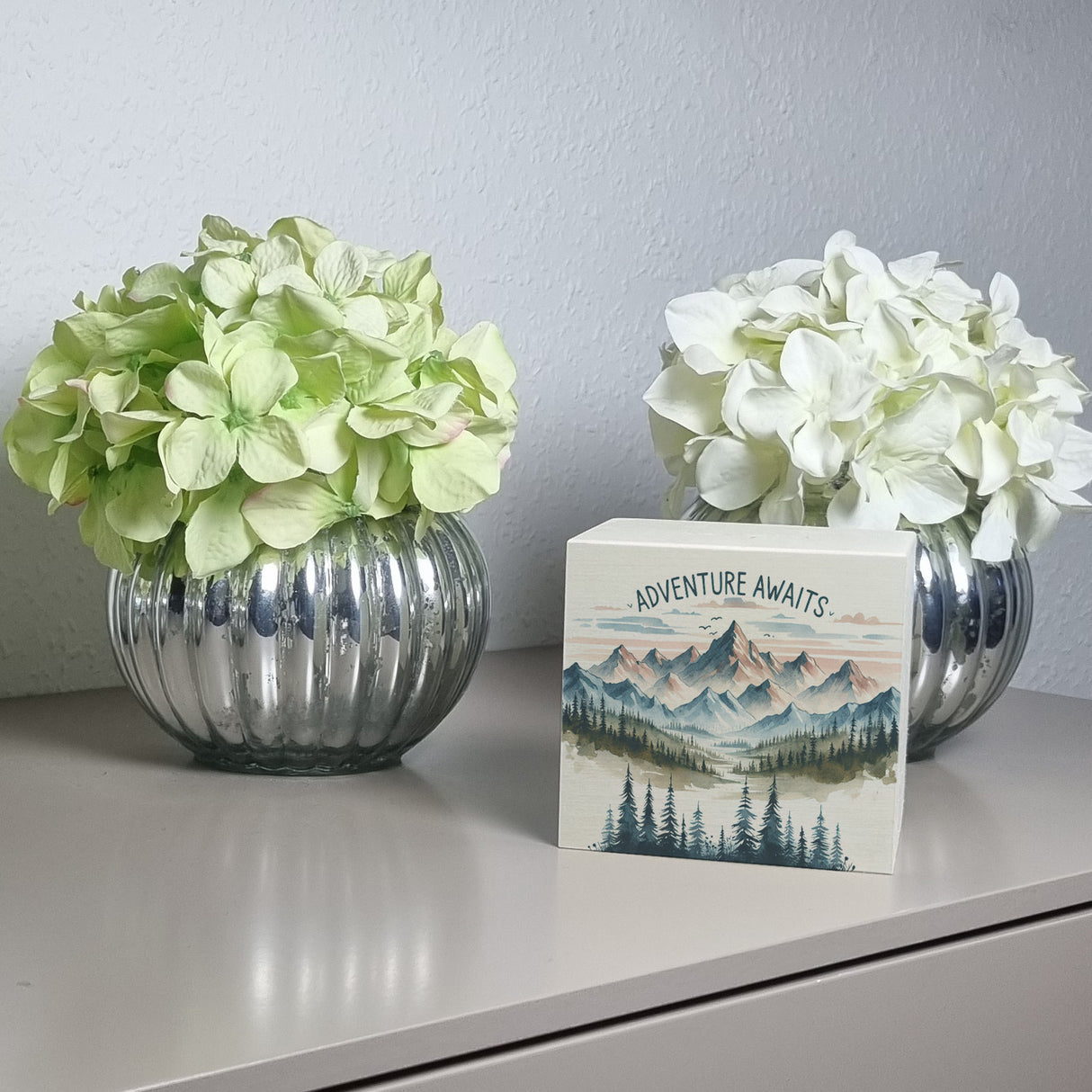 Bergpanorama Spardose mit Spruch Adventure Awaits