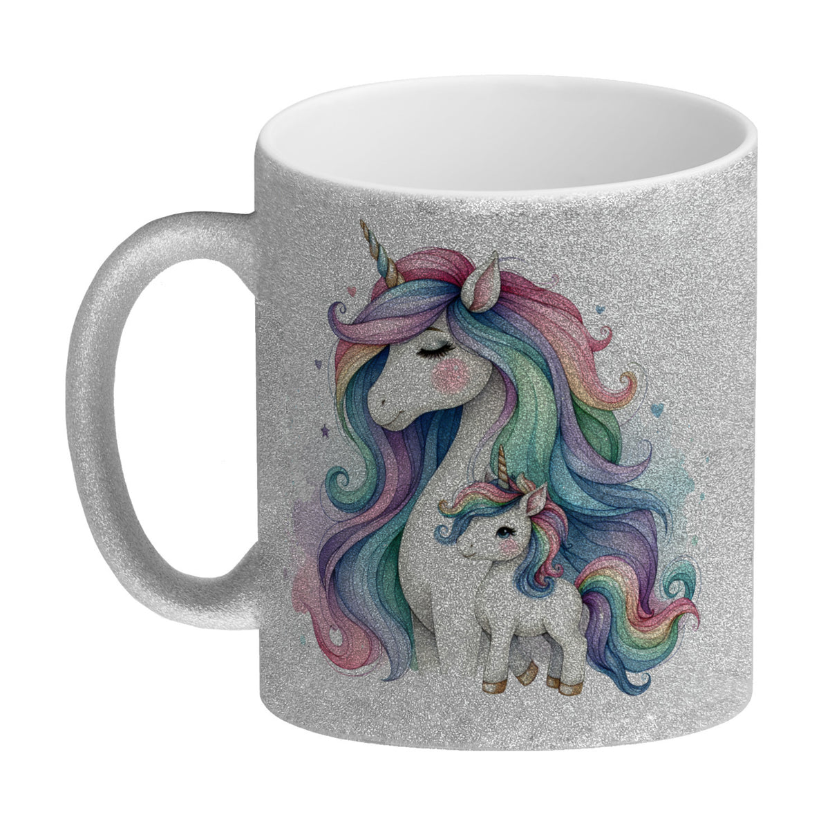 Einhorn-Mama mit Kind Kaffeebecher