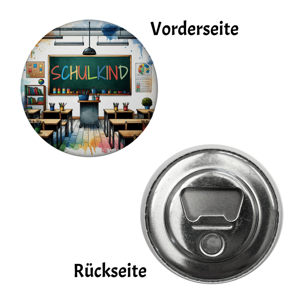 Schulkind Magnet rund