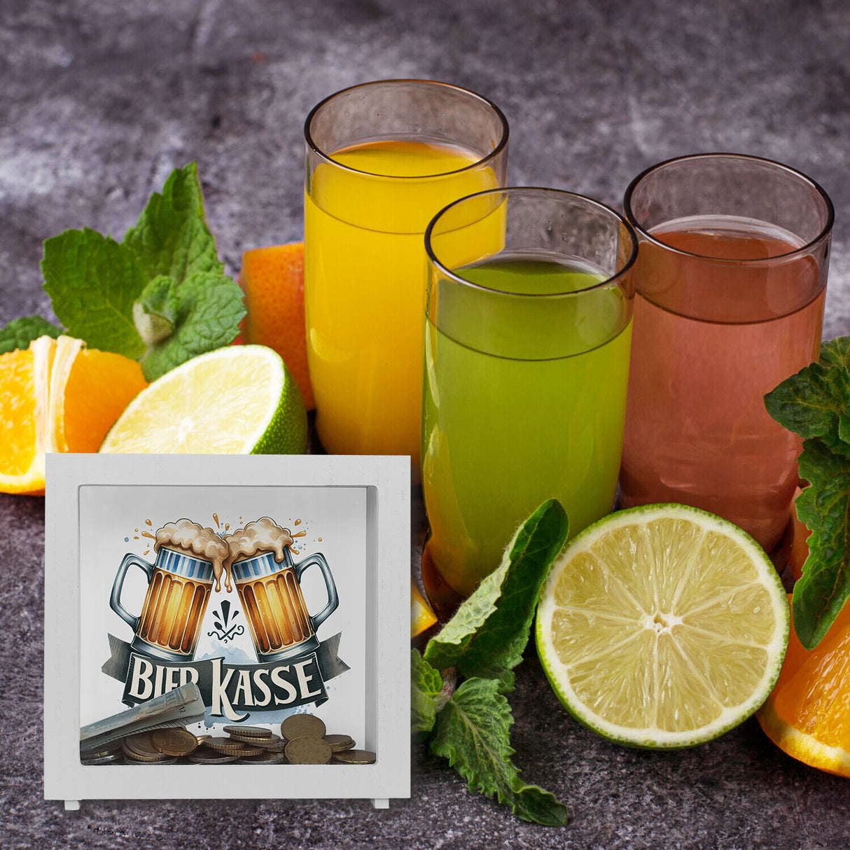Bier Spardose mit Spruch Bier Kasse