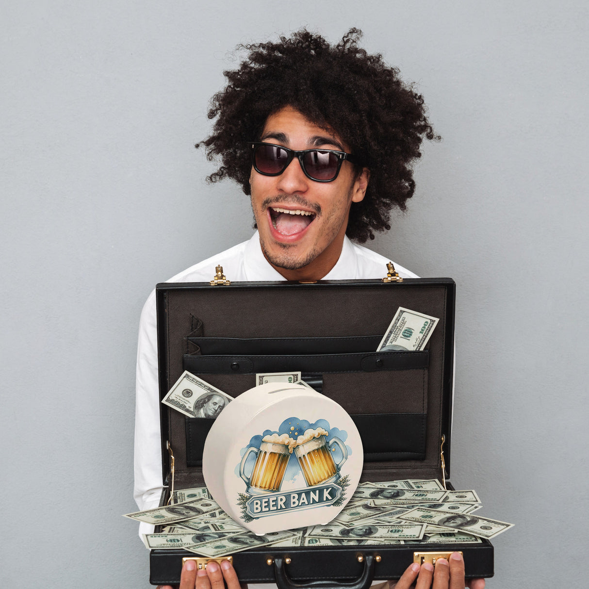 Bier Spardose mit Spruch Beer Bank