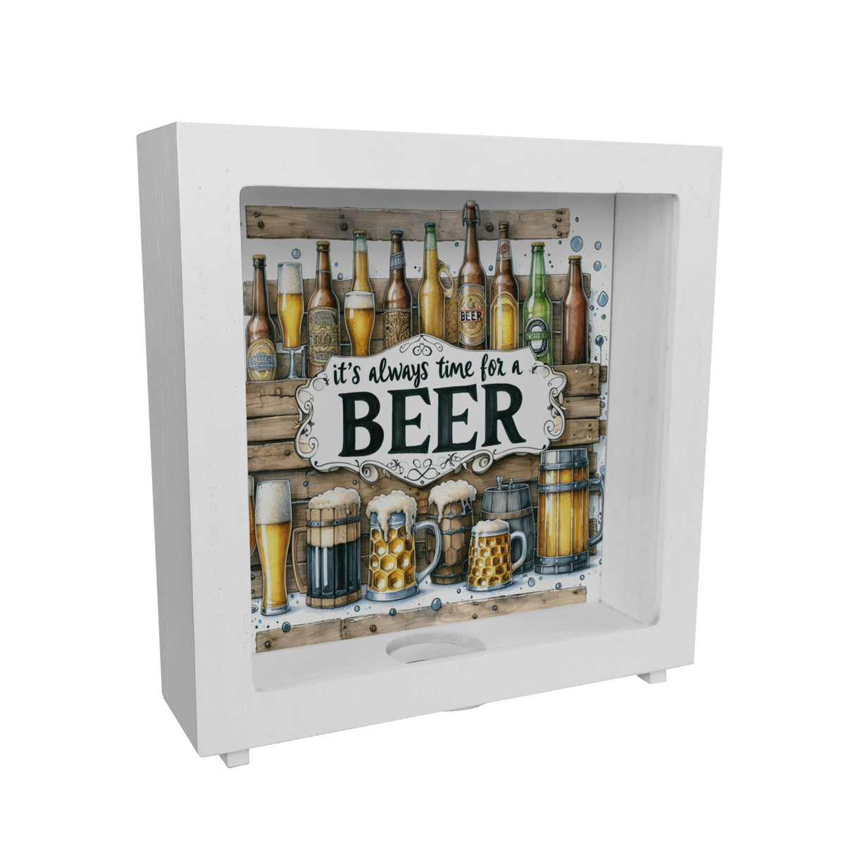 Bier Spardose mit Spruch It's always time for a Beer