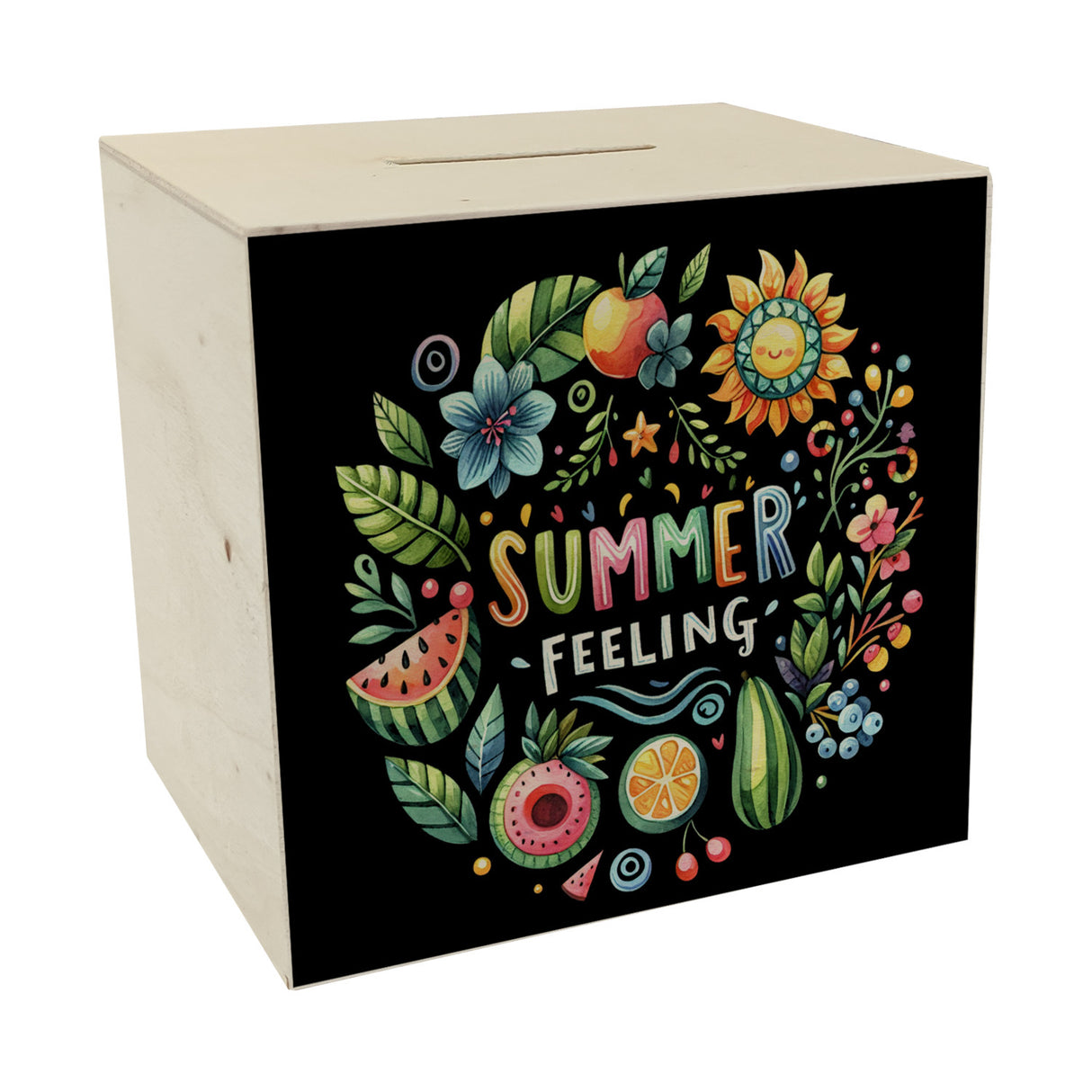 Sommer Vibes Spardose mit Spruch Summer feeling