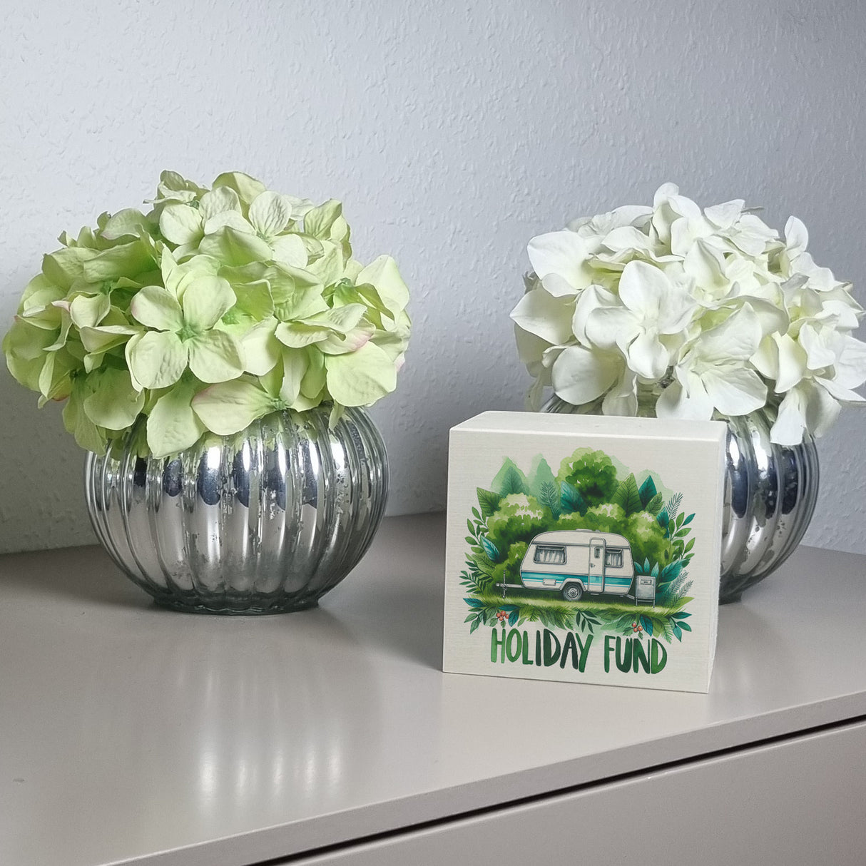 Campingurlaub Urlaubskasse Spardose mit Spruch Holiday Fund