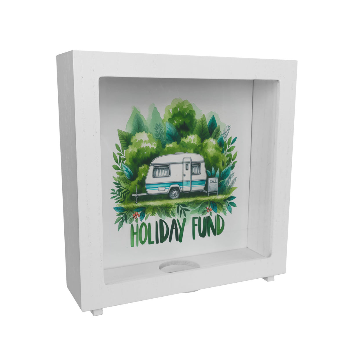 Campingurlaub Urlaubskasse Spardose mit Spruch Holiday Fund