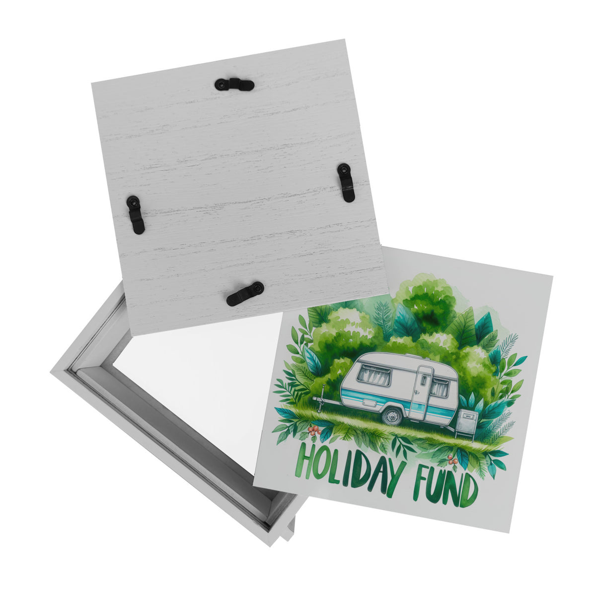 Campingurlaub Urlaubskasse Spardose mit Spruch Holiday Fund