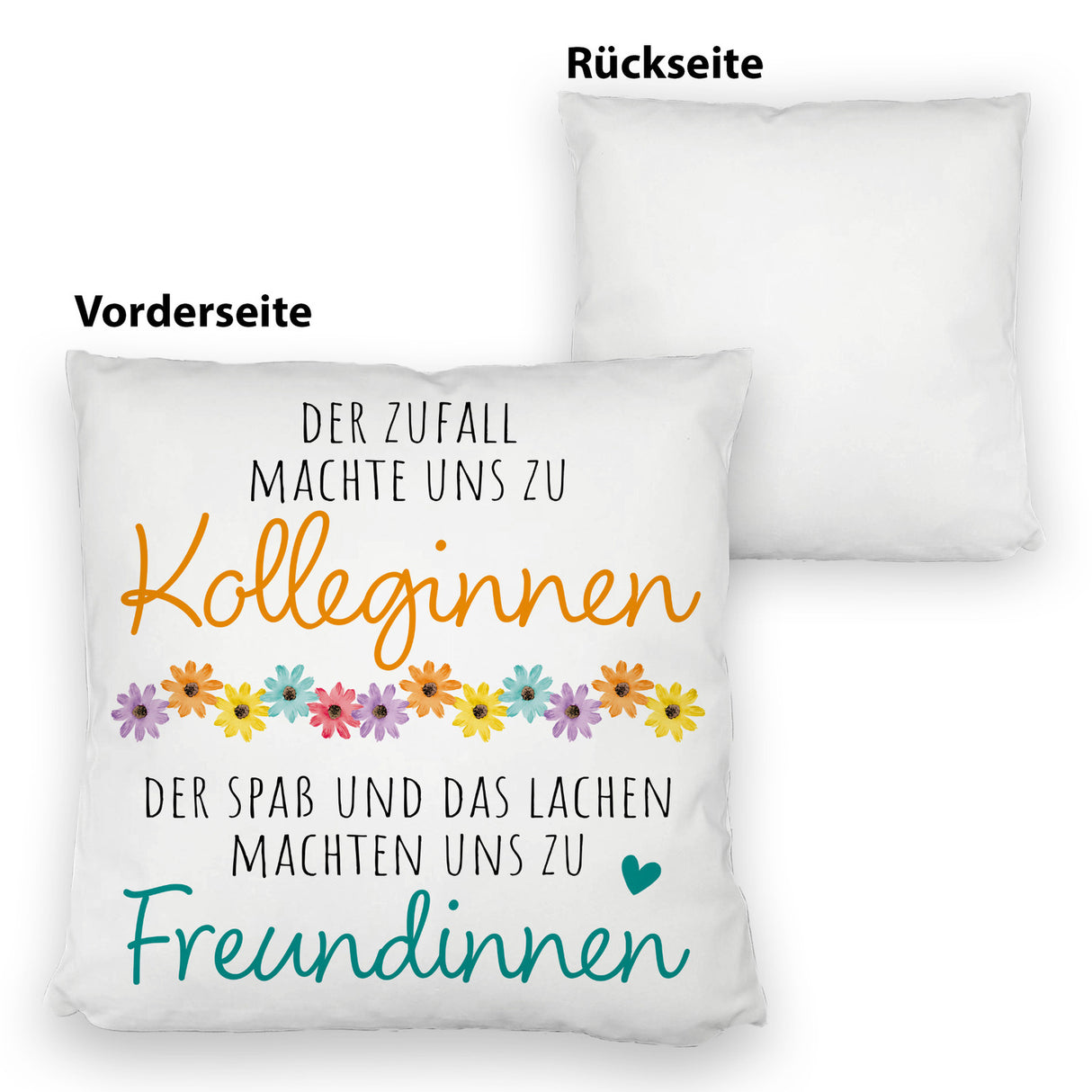 Beste Kollegin Kissen mit Spruch Von Kolleginnen zu Freundinnen durch Spaß