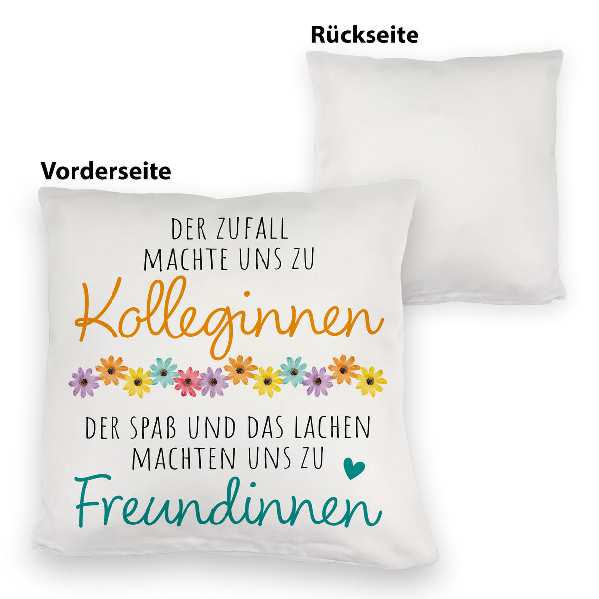Beste Kollegin Kissen mit Spruch Von Kolleginnen zu Freundinnen durch Spaß