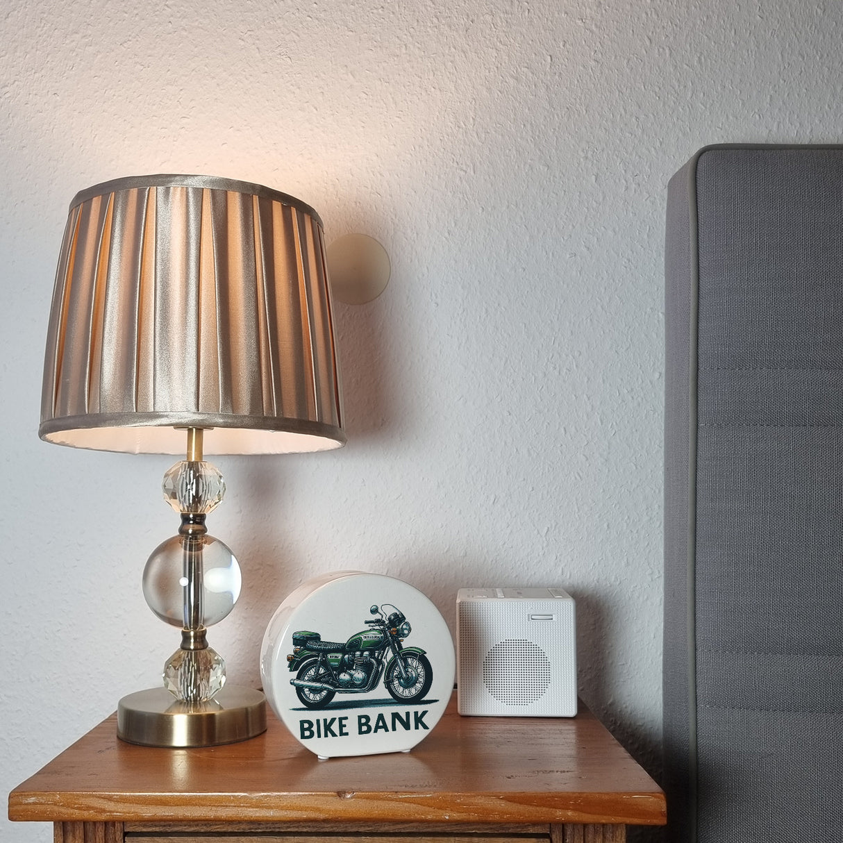 Retro Touring Motorrad Spardose mit Spruch Bike Bank