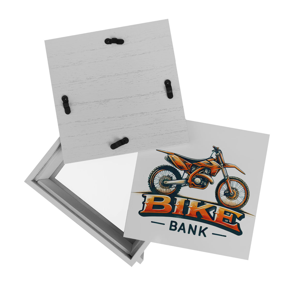 Motocross-Motorrad Spardose mit Spruch Bike Bank