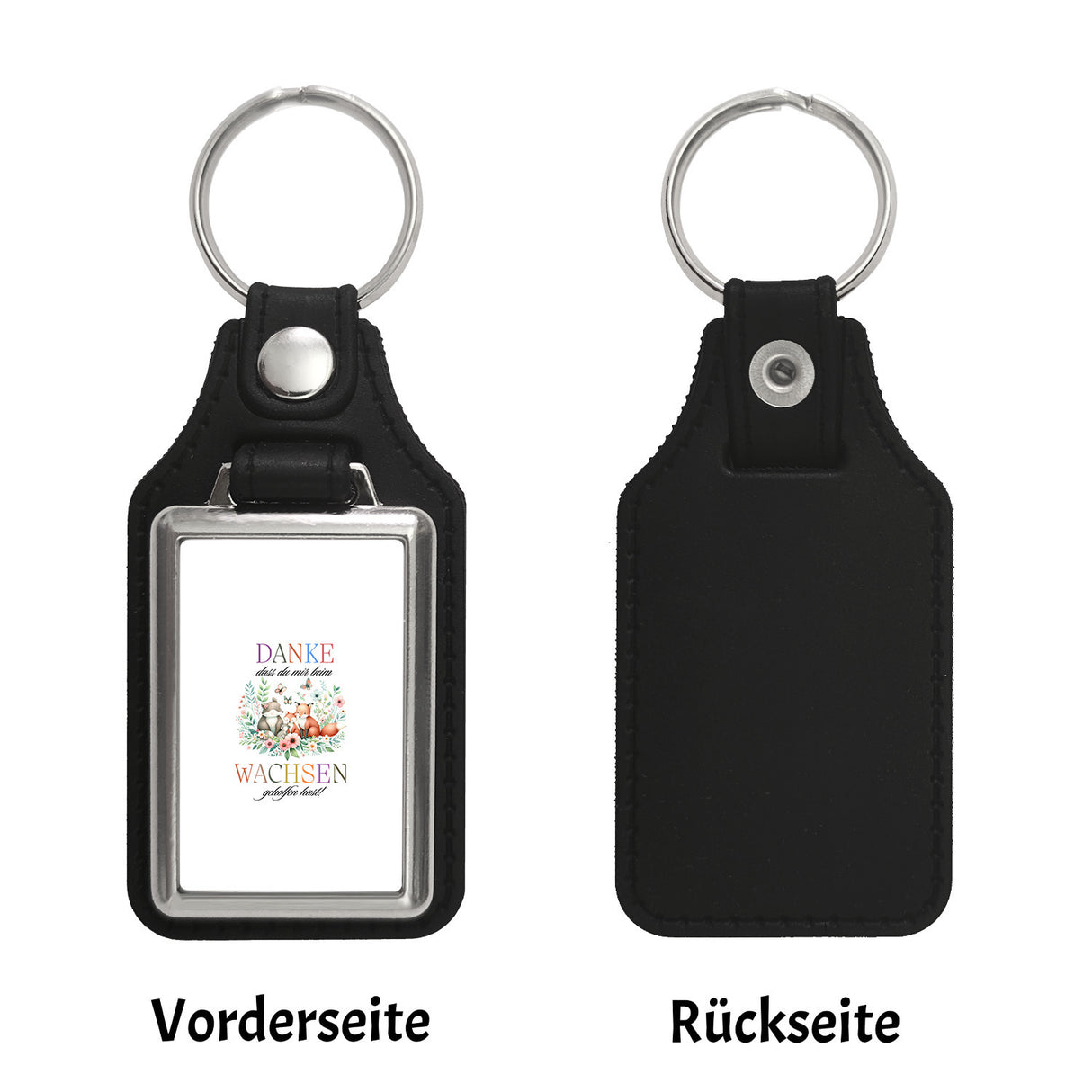 Waldtiere Schlüsselanhänger mit Spruch Danke für Deine Hilfe beim wachsen