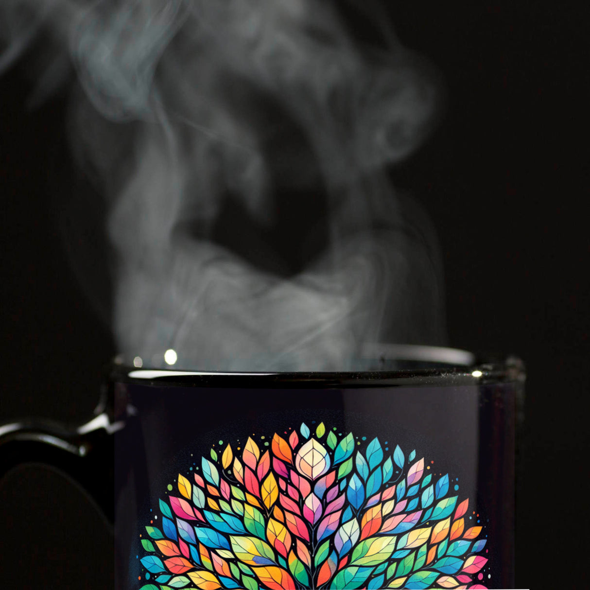 Lebensbaum Tasse in Schwarz