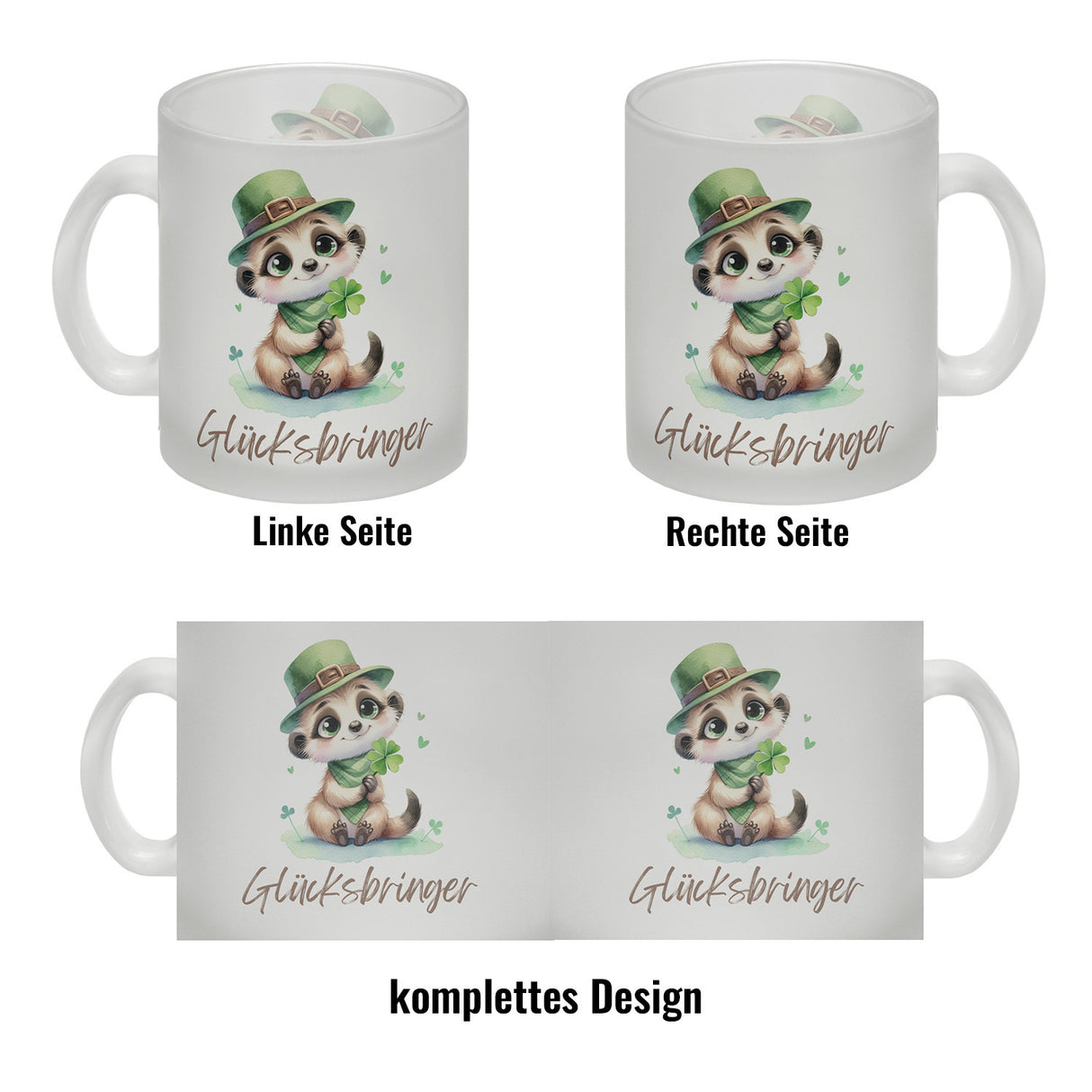 Erdmännchen Glücksbringer Kaffeebecher