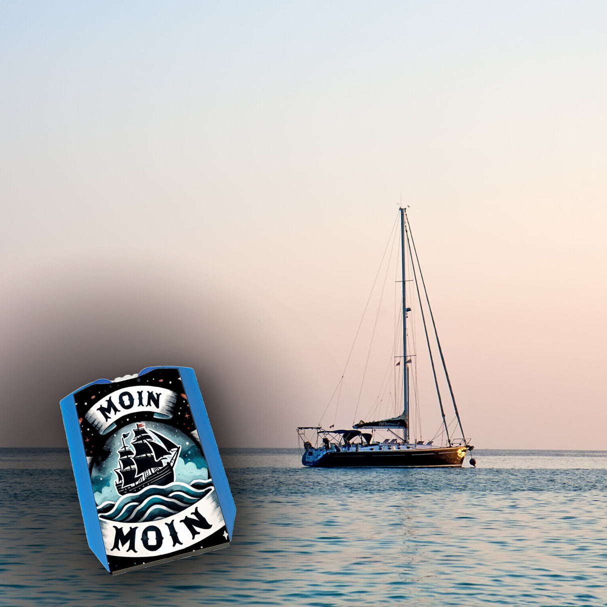 Segelschiff Moin Moin Parkscheibe