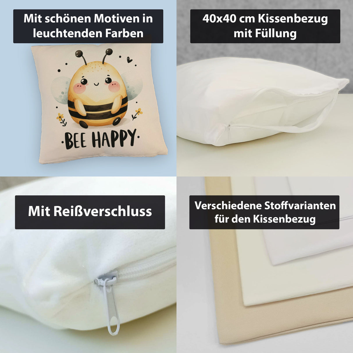 Biene Bee Happy Kissen